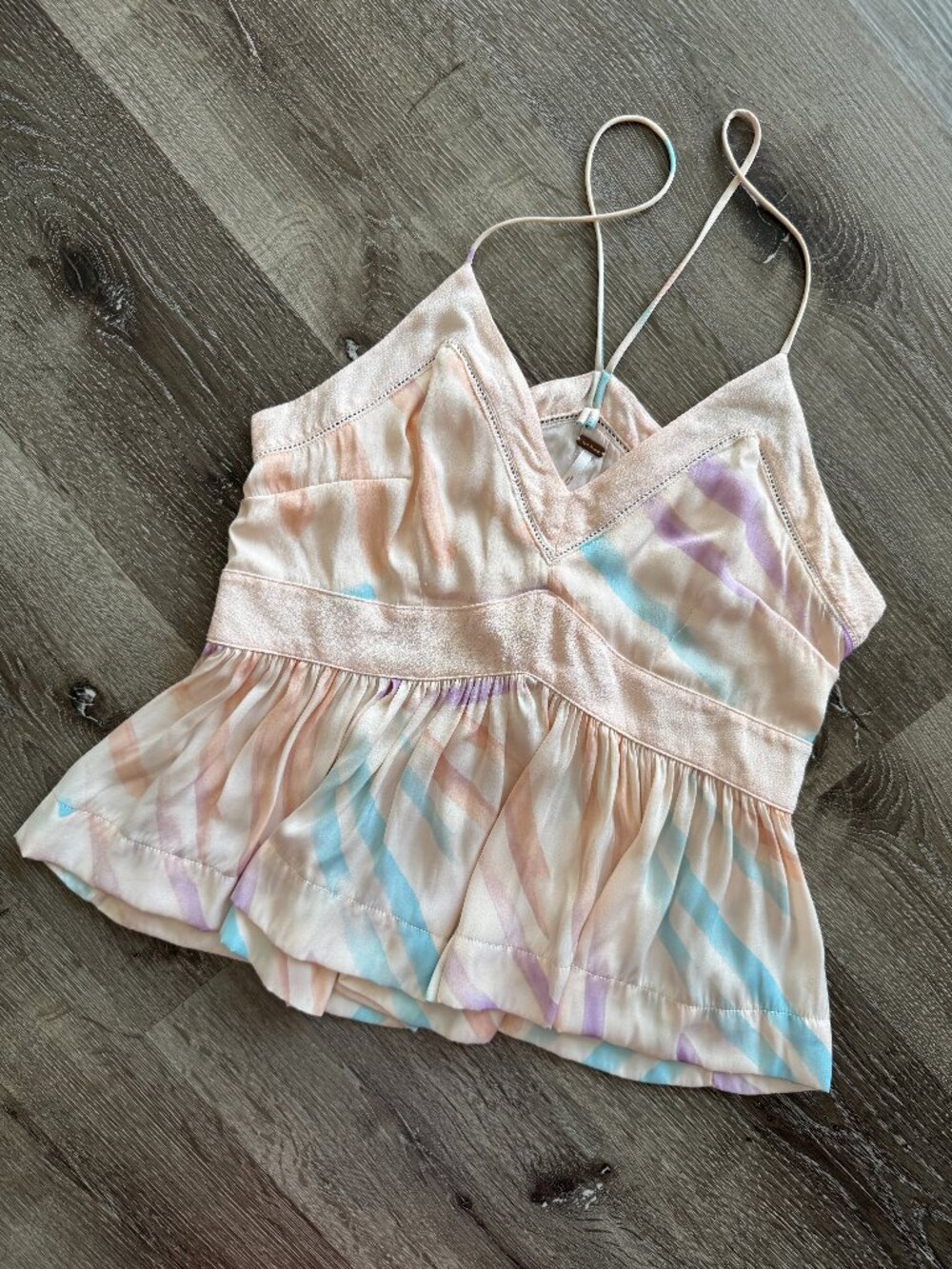 Free People Endless Fun Tank Top Babydoll Peplum Rayon 6